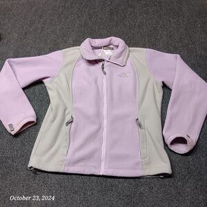The North Face Fleece Jacket Women Medium Purple Full Zip Pockets